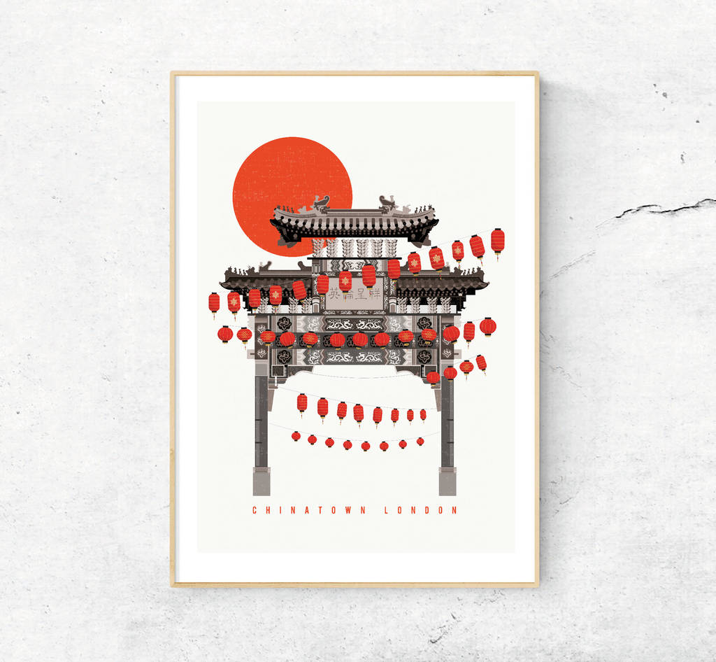 Chinatown London Art Print. Illustrated Poster, 1 of 4