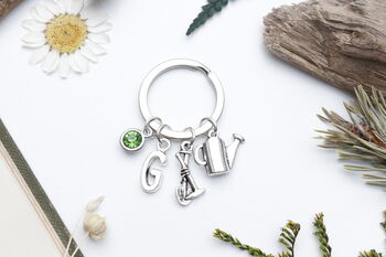 Personalised Gardening Keyring Garden Lover Present, 4 of 9