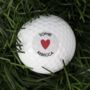 Personalised Heart Golf Ball, thumbnail 1 of 3