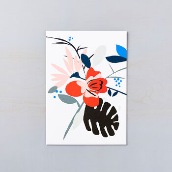 Red Flower On White Art Print A4, 3 of 3