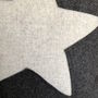 Dark Grey Handmade Wool Cushion With Star, thumbnail 2 of 4