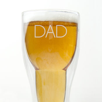 Personalised Bottoms Up Beer Glass, 3 of 4