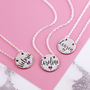Sterling Silver Mum Necklace With Engraved Names, thumbnail 1 of 12