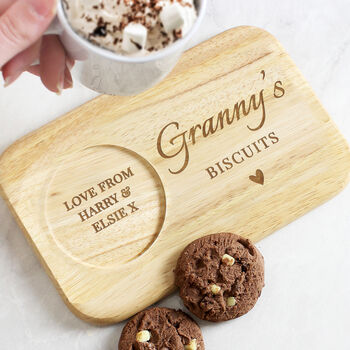 Personalised Heart Design Wooden Coaster Tray, 4 of 5