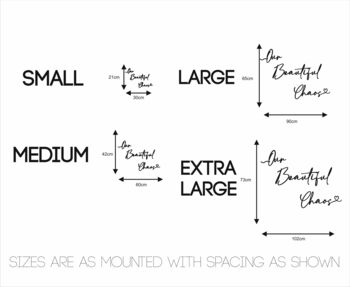 Our Chaos Family Saying Wooden Wall Art Square Layout, 3 of 5