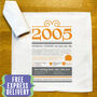 Personalised 18th Birthday Gift 2005 Handkerchief Pair, thumbnail 1 of 12
