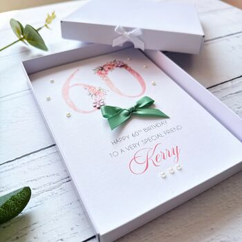 Personalised 60th Birthday Card In Pink, 7 of 12