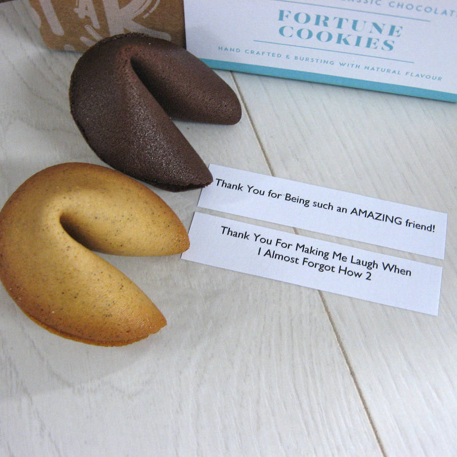 Personalised 12 Thank You Fortune Cookies By Cracking Cookies