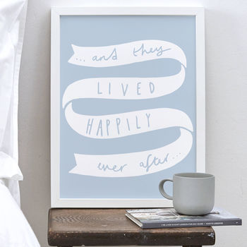 'Happily Ever After' Wedding Print, 4 of 5