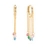 Alisa Gold Rainbow Huggie Earrings, thumbnail 1 of 2
