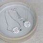 Sterling Silver Birthmonth Flower Birthstone Necklace, thumbnail 5 of 6