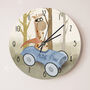 Retro Racing Car Personalised Clock, thumbnail 4 of 5