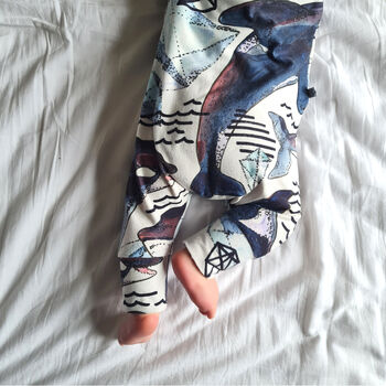 Orca Print Baby And Child Dungarees, 7 of 9