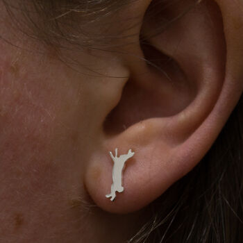 Sterling Silver Boxing Hare Earrings, 5 of 5