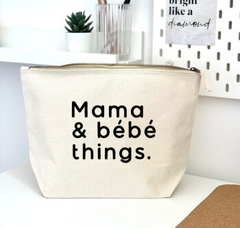 Mama And Bebe Things Zipped Pouch Baby Bag, 5 of 7