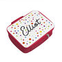 Personalised Kids Fun Polka Dot Insulated Lunch Bag, thumbnail 6 of 12