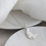 Memorial Ashes Imprint Silver Crescent Moon Charm, thumbnail 3 of 5