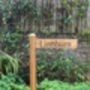 Directional Engraved Oak House Sign Post| Personalised, thumbnail 6 of 7