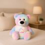 Personalised Pink Baby Rainbow Large Bear, thumbnail 7 of 12