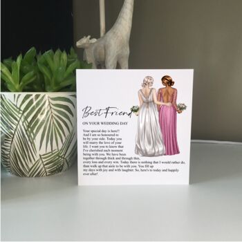 Best Friend Bride Personalised Wedding Keepsake, 2 of 6