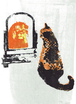 Think Big Cat And Lion Screen Print, 3 of 3
