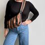 Brixton Crossbody Sling Bag In Black / Brown Striped, thumbnail 1 of 4