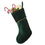 Emerald Green Velvet Christmas Stocking, thumbnail 2 of 5