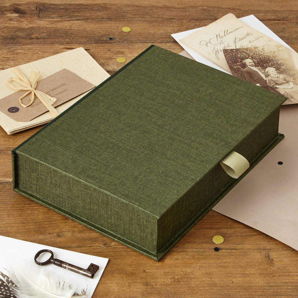 Personalised Keepsake Boxes In Linen By Harris & Jones