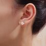 Chubby Robin Bird Stud Earrings In Sterling Silver, thumbnail 4 of 12