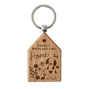 'There's No Place Like Home' Dog House Shaped Keyring, 3 of 3