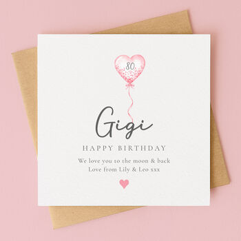 Personalised Balloon Birthday Card For Grandma, 3 of 6