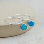 Sterling Silver Large Gemstone Hoop Earrings, thumbnail 11 of 12
