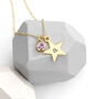 Personalised Gold Plated Star Birth Crystal Necklace, thumbnail 1 of 11
