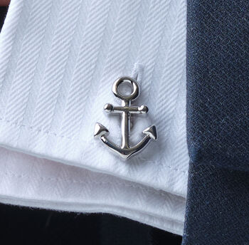 Nautical Anchor Cufflinks, 5 of 5