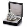 Double Hunter Mechanical Pocket Watch – Silver, thumbnail 4 of 4
