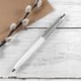 Engraved Pierre Cardin White Ballpoint Pen, thumbnail 5 of 6