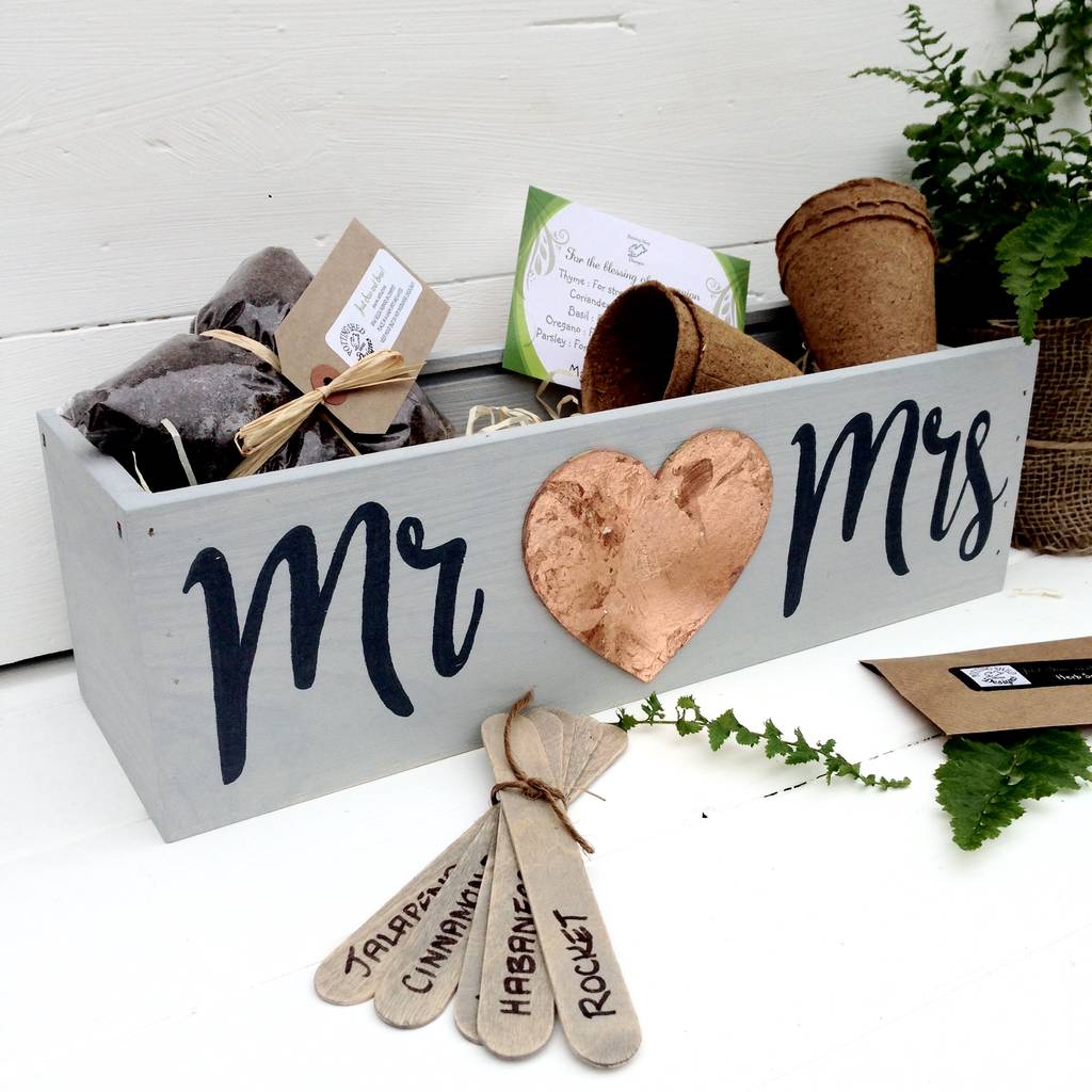 personalised copper wedding anniversary/engagement gift by potting shed designs