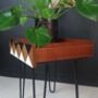 Vintage Drawer Side Table With Geometric Design, thumbnail 6 of 8