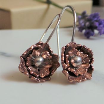 Copper Flower And Silver Necklace, 4 of 5