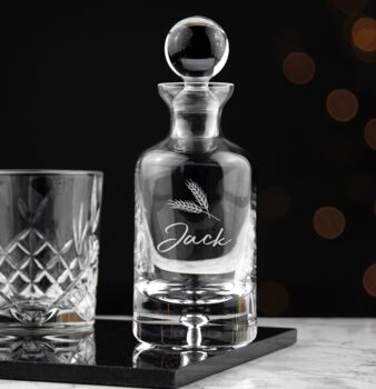 Personalised Whisky Decanter And Crystal Tumbler Set, 2 of 5