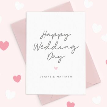 Happy Wedding Day Personalised Card, 3 of 3