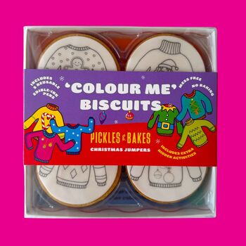 Christmas Jumper Colour Me Biscuit Set, 12 of 12
