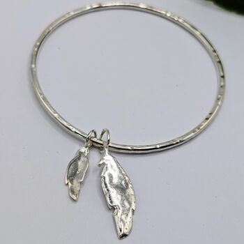 Maxi Guardian Sterling Silver Bangle, 3 of 5