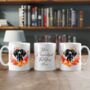 Personalised Dog Mug Black And White Shorthaired Pointer In An Autumn Wreath, thumbnail 2 of 2