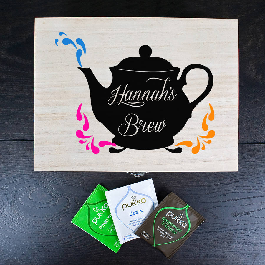 Personalised 'My Favourite Brews' Tea Box, 1 of 6