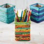 Recycled Newspaper Square Pencil Holder, thumbnail 4 of 11