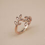 Adjustable Leaf Ring, Gold, Rose Gold, Silver Plated, thumbnail 4 of 6