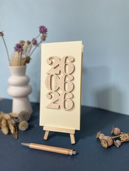 Personalised Wedding Wooden Date Card, 13 of 13