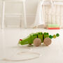 Personalised Pull Along Wooden Crocodile, thumbnail 2 of 3