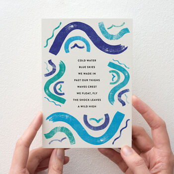 Wild Swimming Poem Greeting Card, 4 of 4
